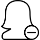 Substract Female User icon