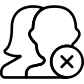 Delete users icon