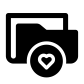 folder heart icon
