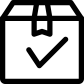 Verified delivery box icon