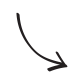 Down hand drawn arrow icon