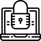 secure data laptop icon