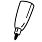 Sharpie marker tip icon