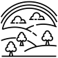 rainbow landscape icon