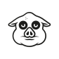 Sad pig icon