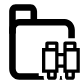 folder binocular icon