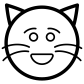 smiling cat face icon