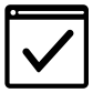 Website confirmation icon