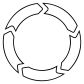 five circle arrows icon