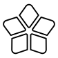 stylized flower icon