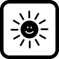 Sun smiling icon