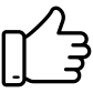 thumbs up feedback icon
