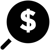 dollar search icon