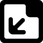 bottom left arrow icon