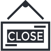 close signboard