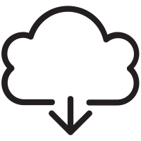 cloud, download icon