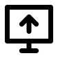 computer uploading icon