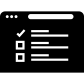 checklist wireframe icon