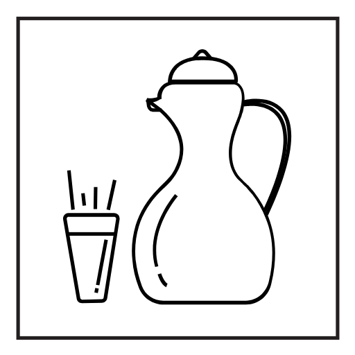 tea glass with jug icon