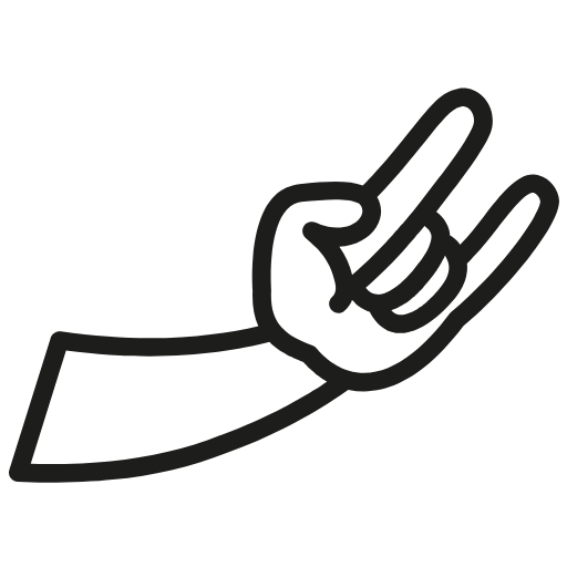 satan finger arm icon