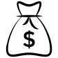 Currency sack icon