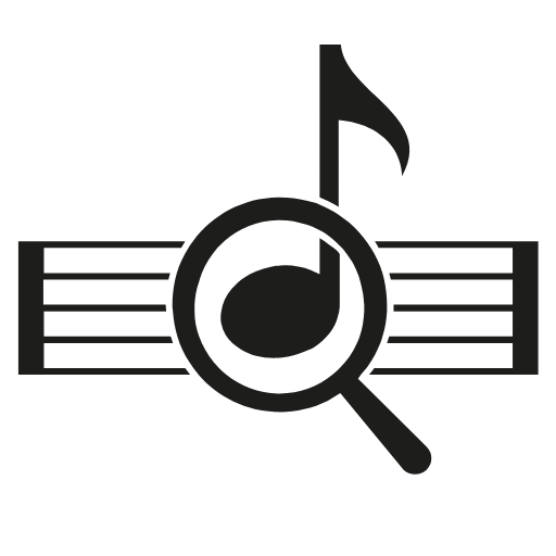 music note search icon
