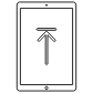 Tablet Upload icon