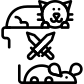 cat hunt mouse icon