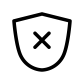 Shield cancel icon