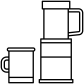 camp coffee maker icon