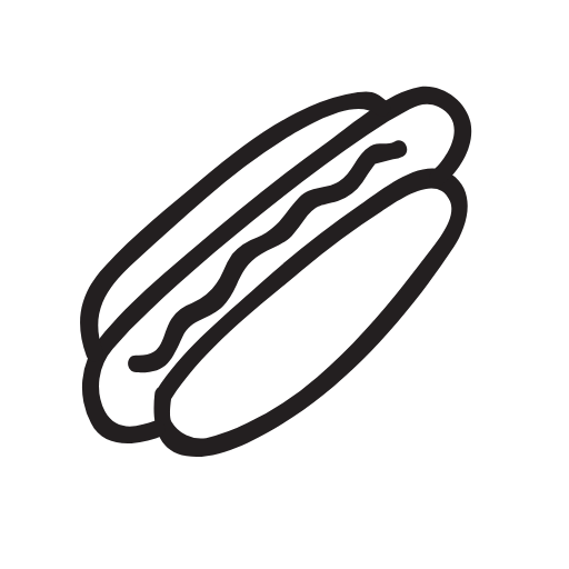 hand drawn hot dog icon