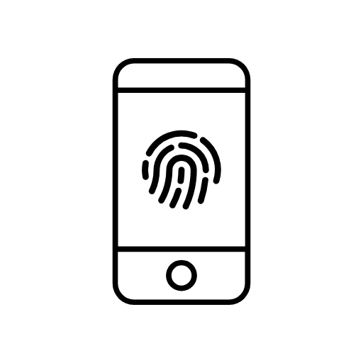 phone fingerprint icon