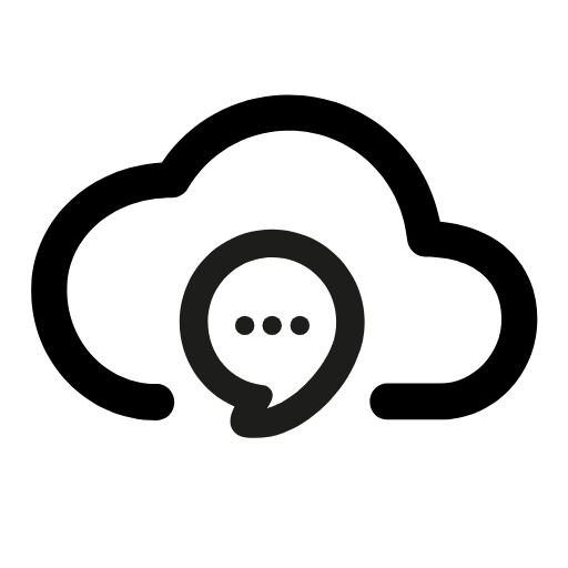 cloud message icon