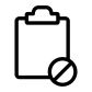 prohibited clipboard icon