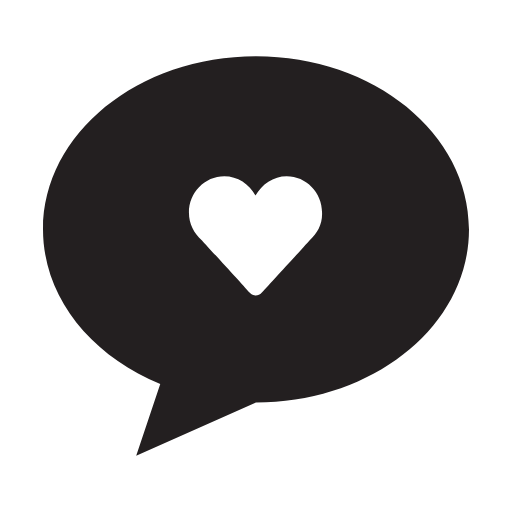 heart chat icon