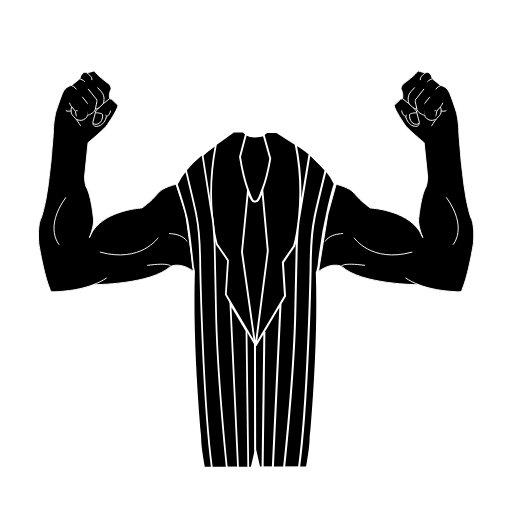 ripped lawyer icon