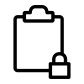 clipboard lock icon