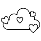 cloud with love icon