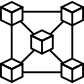 blockchain cubes icon