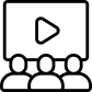 audience watching screen icon