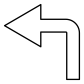 left turn ahead icon