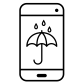 mobile umbrella icon