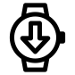 smartwatch down icon