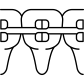 dental brackets icon
