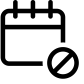 Stop calendar icon