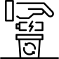 battery waste icon