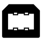 usb type b connector icon