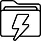 lightning bolt folder icon