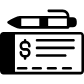 cheque writing icon