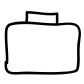 hand drawn briefcase icon